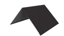 Конёк простой 150x150x2000 мм, 8019 серо-коричневый глянцевый