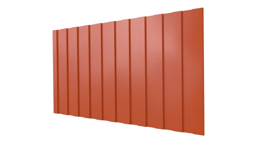 Профнастил С8 1200/1150x0,4 мм эконом, 2004 оранжевый глянцевый